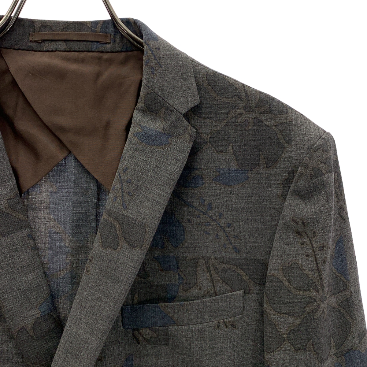 kolor / カラー セットアップ / ウール フラワープリント ダブル テーラードジャケット / タック イージースラックス