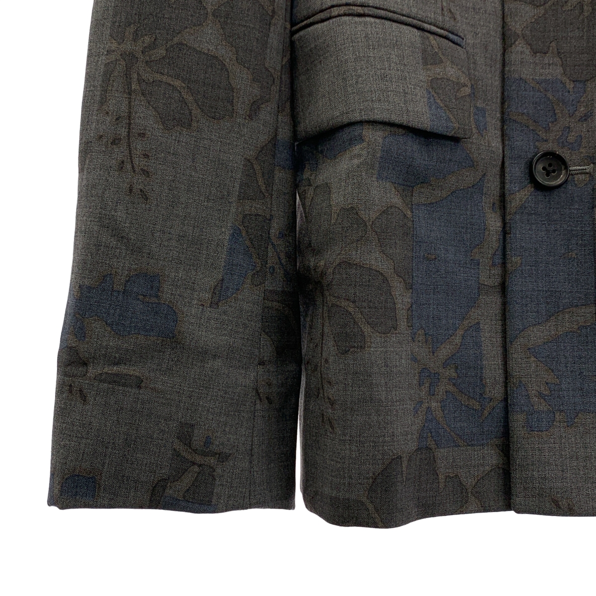 kolor / カラー セットアップ / ウール フラワープリント ダブル テーラードジャケット / タック イージースラックス