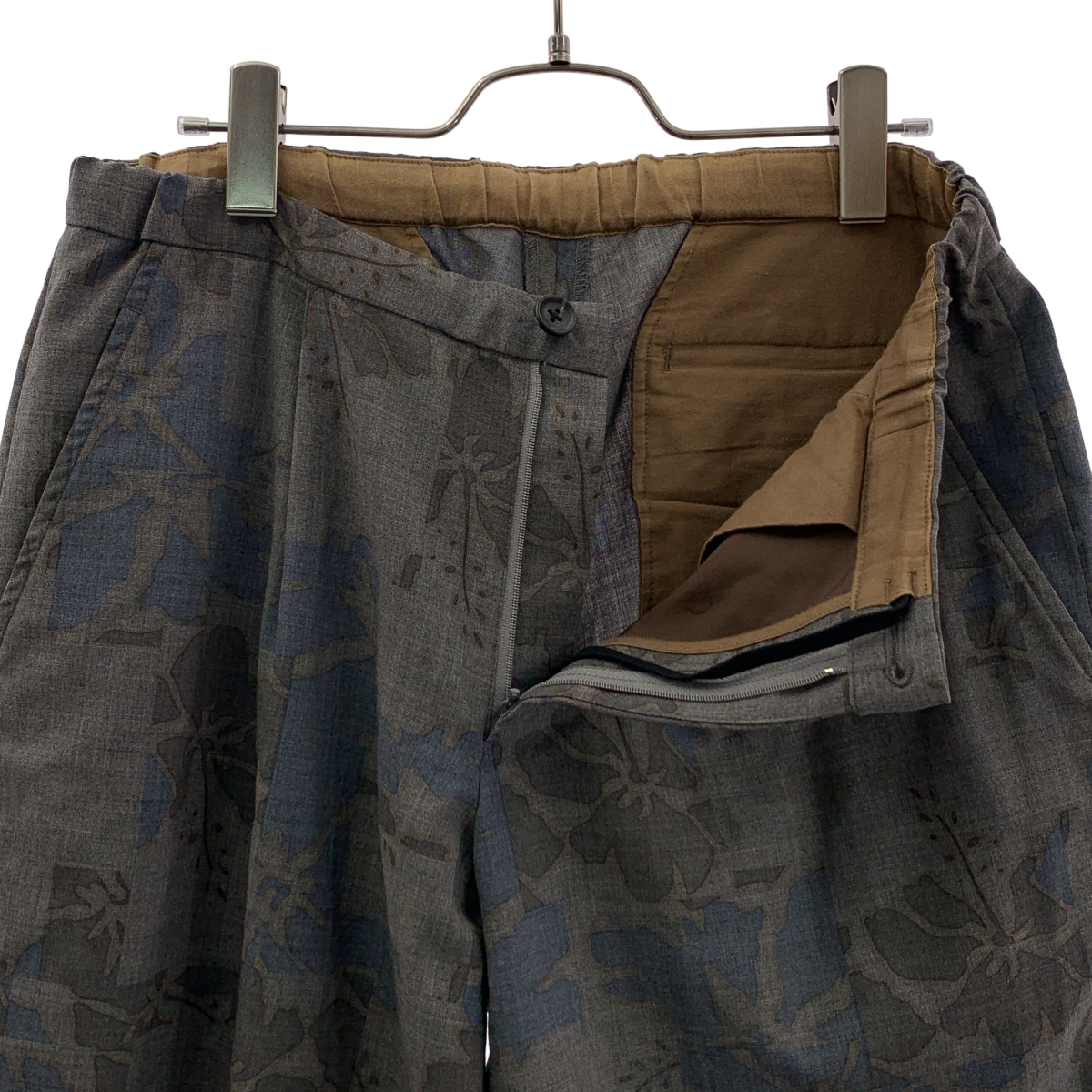 kolor / カラー セットアップ / ウール フラワープリント ダブル テーラードジャケット / タック イージースラックス