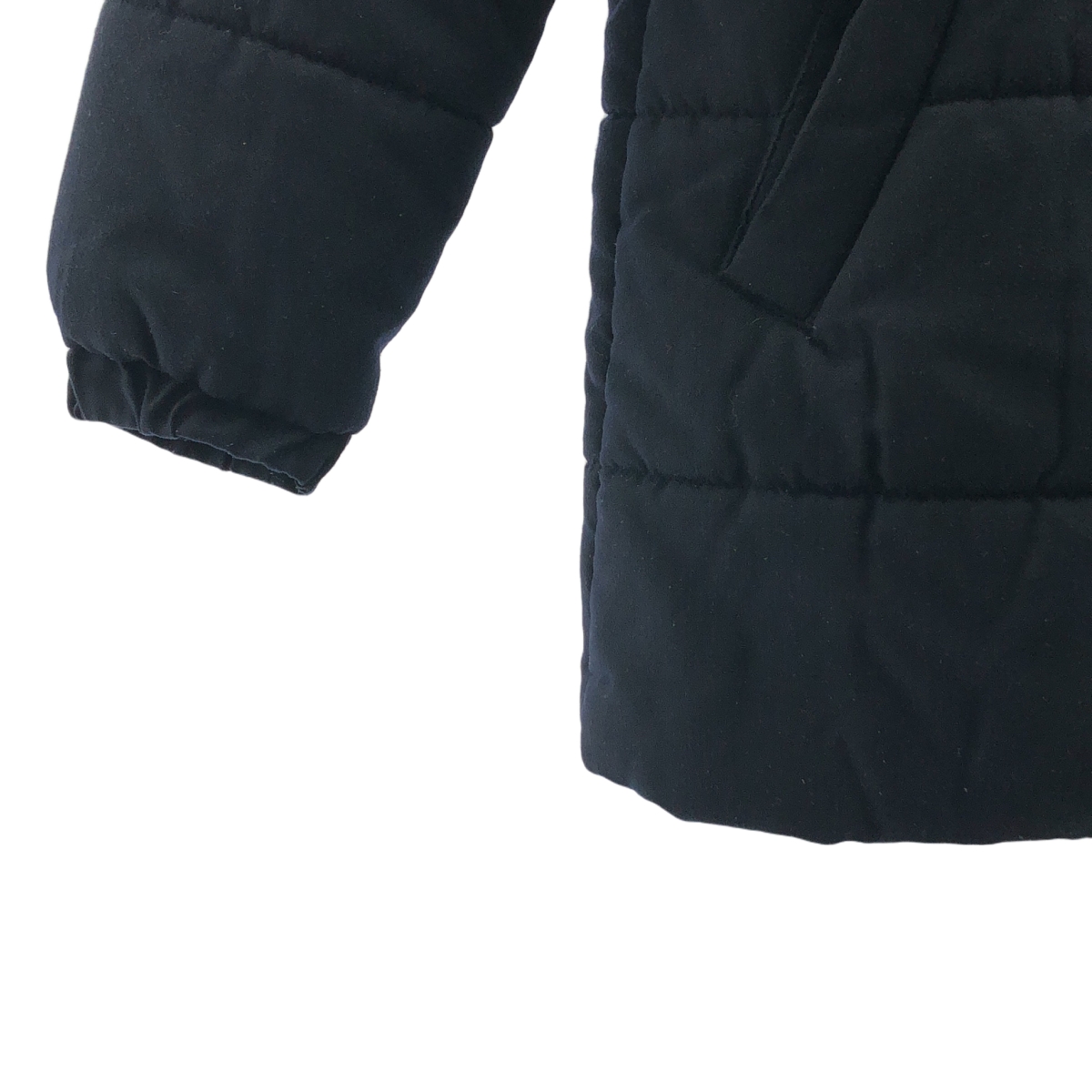 None / NIMES / ニーム ヘリンボーン 中綿 コート フーディ