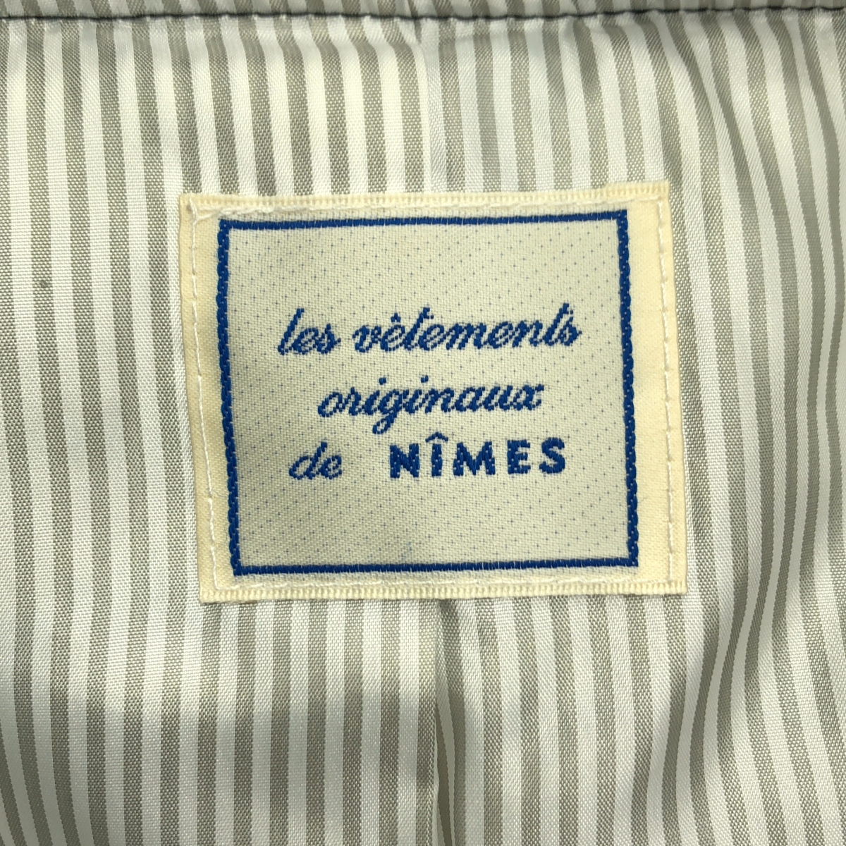 None / NIMES / ニーム ヘリンボーン 中綿 コート フーディ