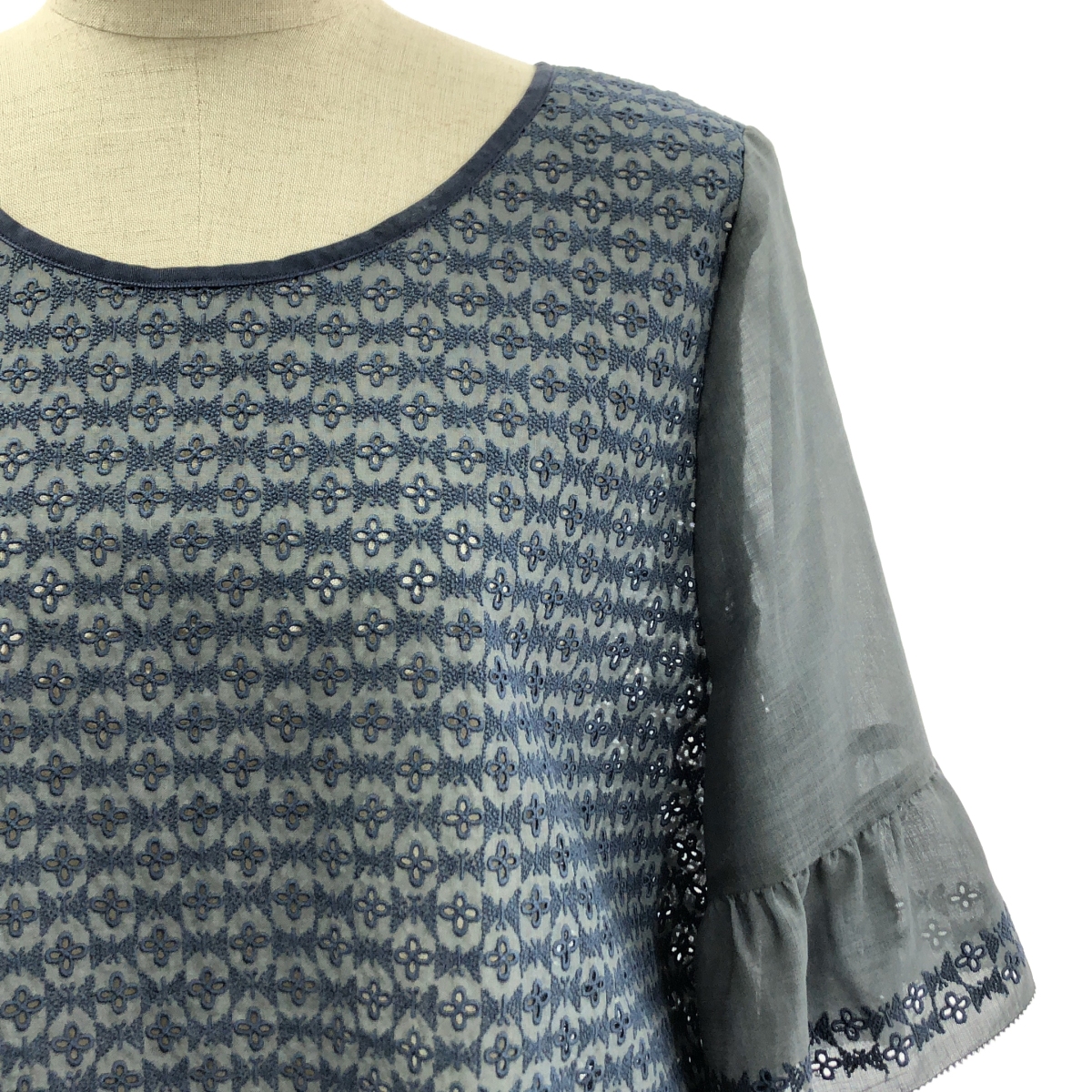 mina perhonen / ミナペルホネン beads garden / ビーズガーデン エンブロイダリー ボリュームスリーブ ワンピース