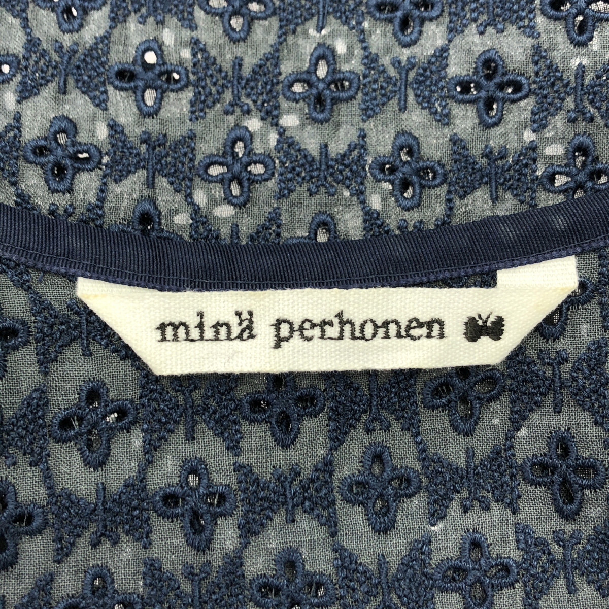 mina perhonen / ミナペルホネン beads garden / ビーズガーデン エンブロイダリー ボリュームスリーブ ワンピース