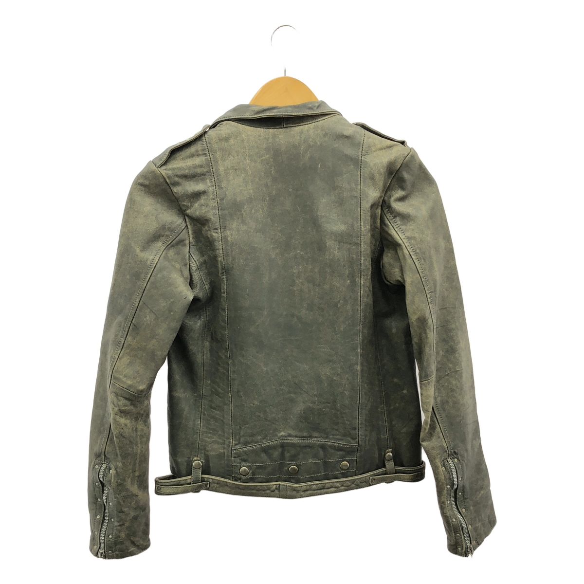 Deuxieme Classe / ドゥーズィエムクラス 【 GOLDEN GOOSE / ゴールデングース 】 牛革 カウレザー スタッズ ダメージ加工  ダブルライダース ジャケット / 総裏地