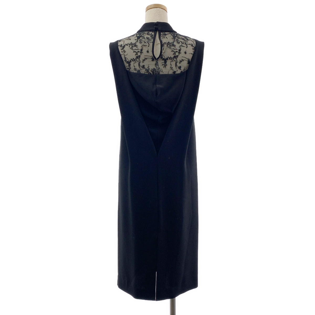 Mame Kurogouchi / マメクロゴウチ Acetate Polyester Floral Lace-Collar Sleeveless Dress / フラワー エンブロイダリー レース ドレス ワンピース / 裏地付き