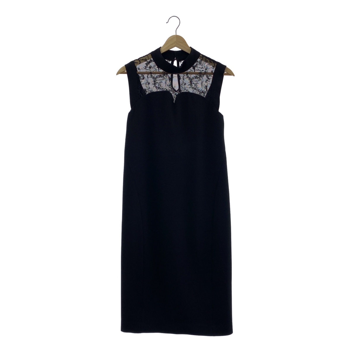 Mame Kurogouchi / マメクロゴウチ Acetate Polyester Floral Lace-Collar Sleeveless Dress / フラワー エンブロイダリー レース ドレス ワンピース / 裏地付き