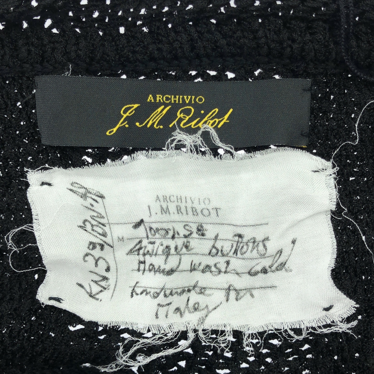 ARCHIVIO J.M.Ribot / アルキビオジェイエムリボット KN32/BN / knit cardigan / ニットカーディガン