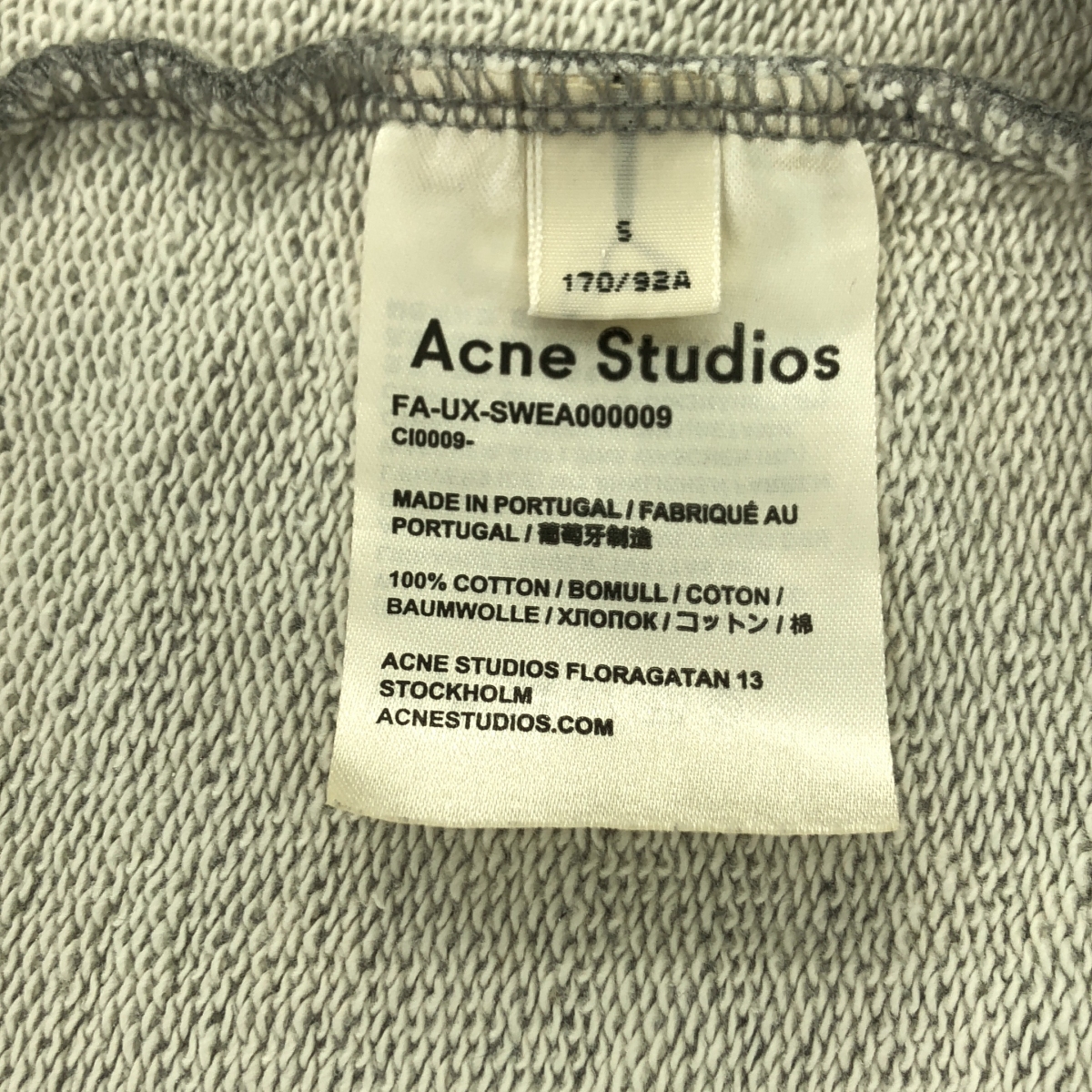 Acne Studios / アクネストゥディオズ FARRIN FACE ファイスパッチ オーバーサイズ フーディ プルオーバーパーカー
