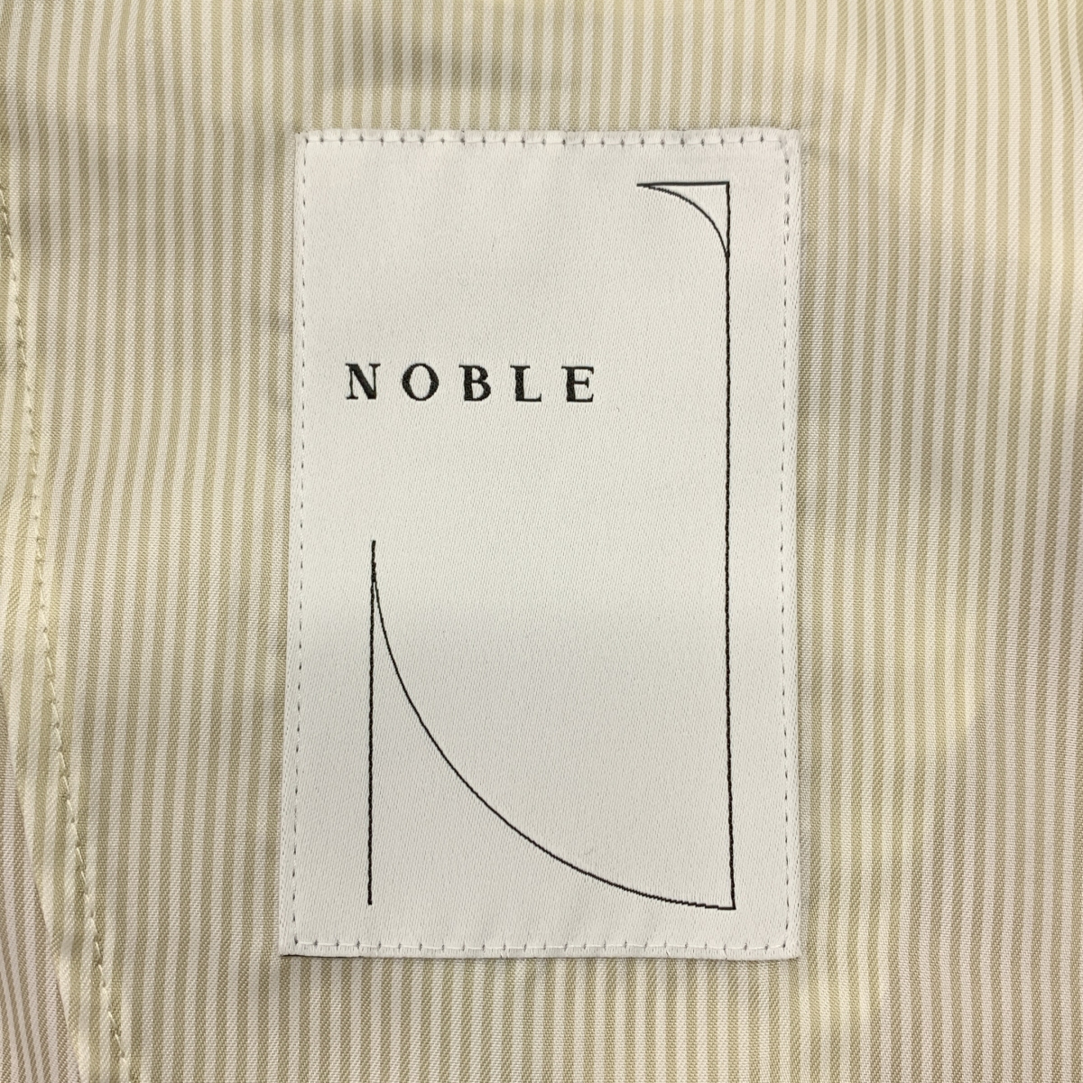 NOBLE / ノーブル 金ボタン 麻ストレッチダブルブレストジャケット