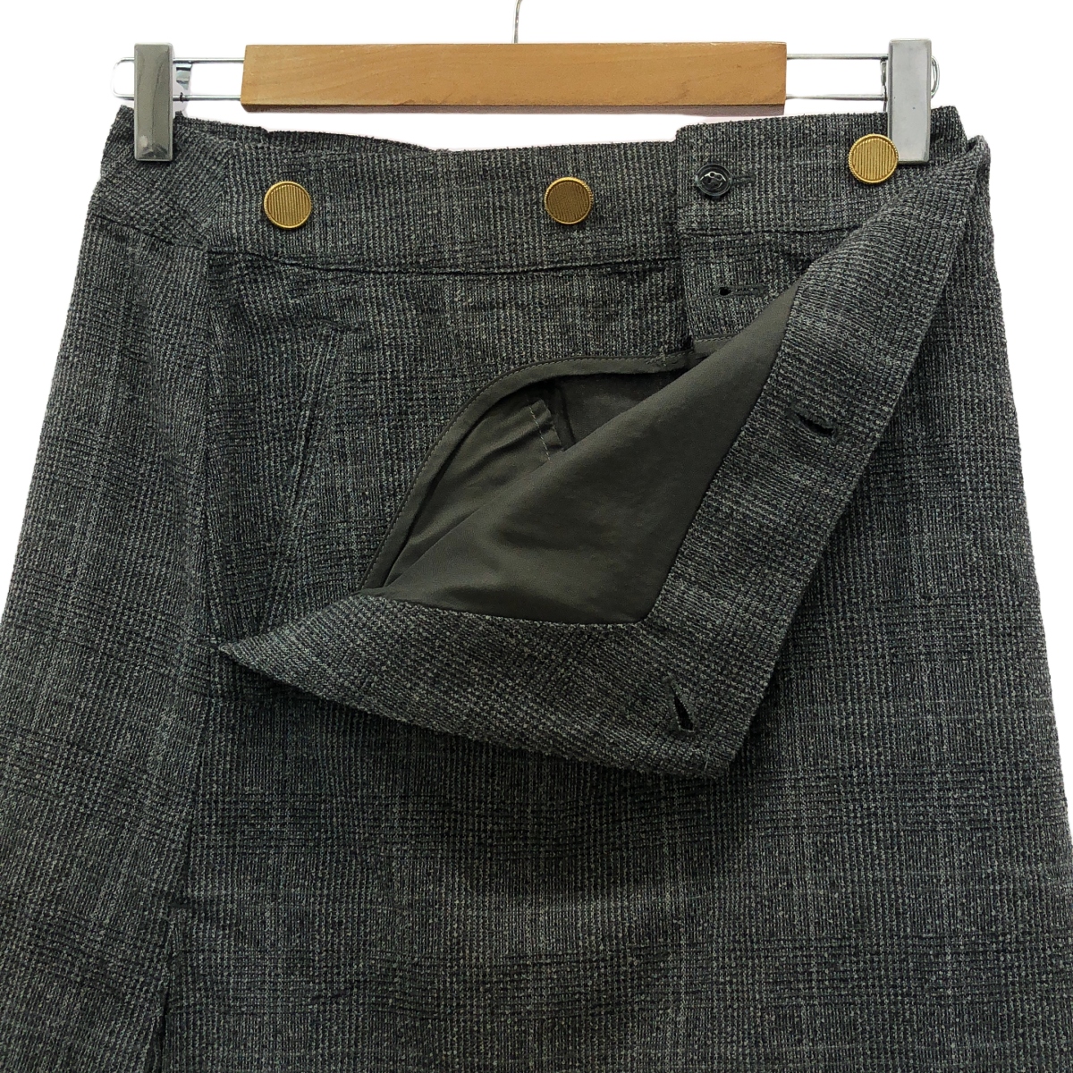 COUTURE D'ADAM / クチュールドアダム ウール金ボタンスカート