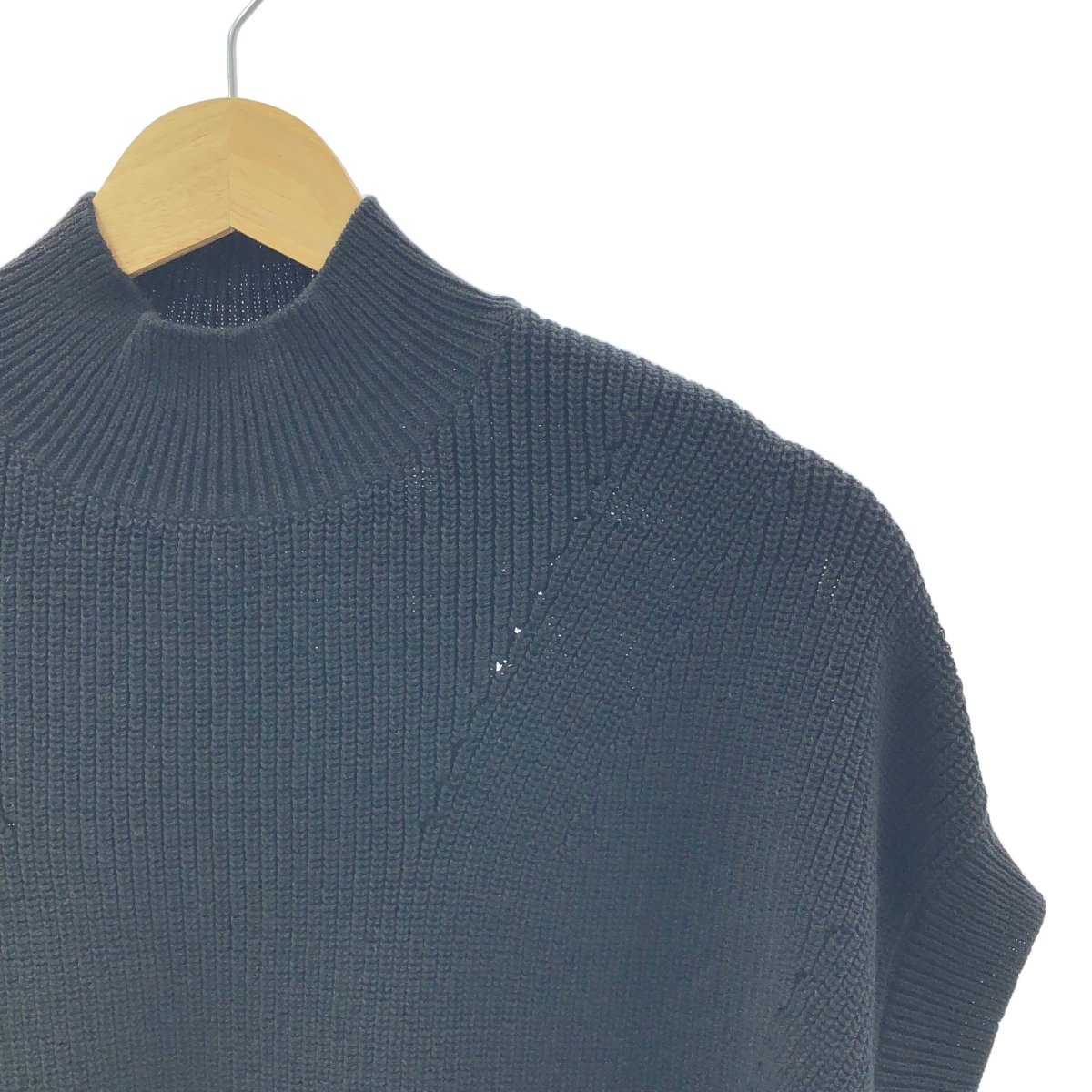 yuni IS LIKE A FLOWER TO ME / ユニ 強撚 コットンニット ハイネックベスト