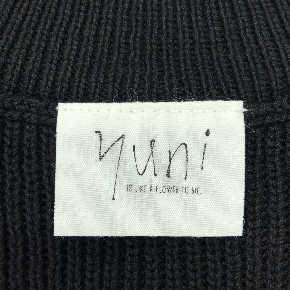 yuni IS LIKE A FLOWER TO ME / ユニ 強撚 コットンニット ハイネックベスト