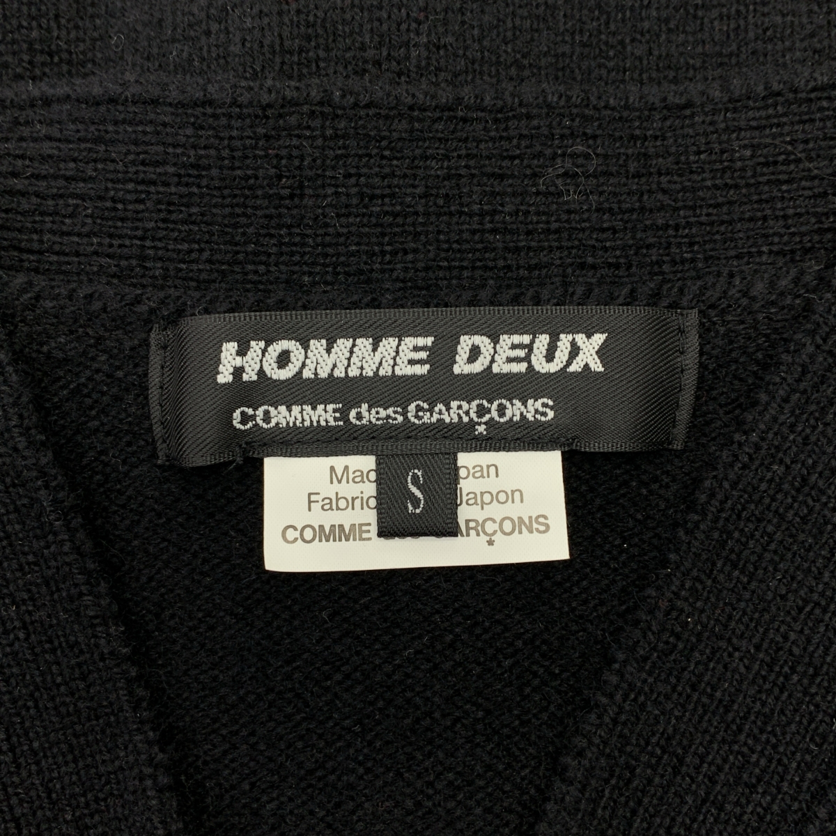 COMME des GARCONS HOMME DEUX / コムデギャルソンオムドゥ ドット ウール Vネックニット カーディガン