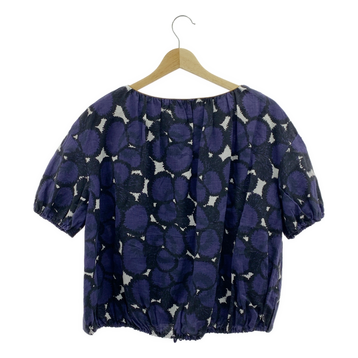 mina perhonen / ミナペルホネン sumile リネン ギャザー プルオーバー 半袖ブラウス