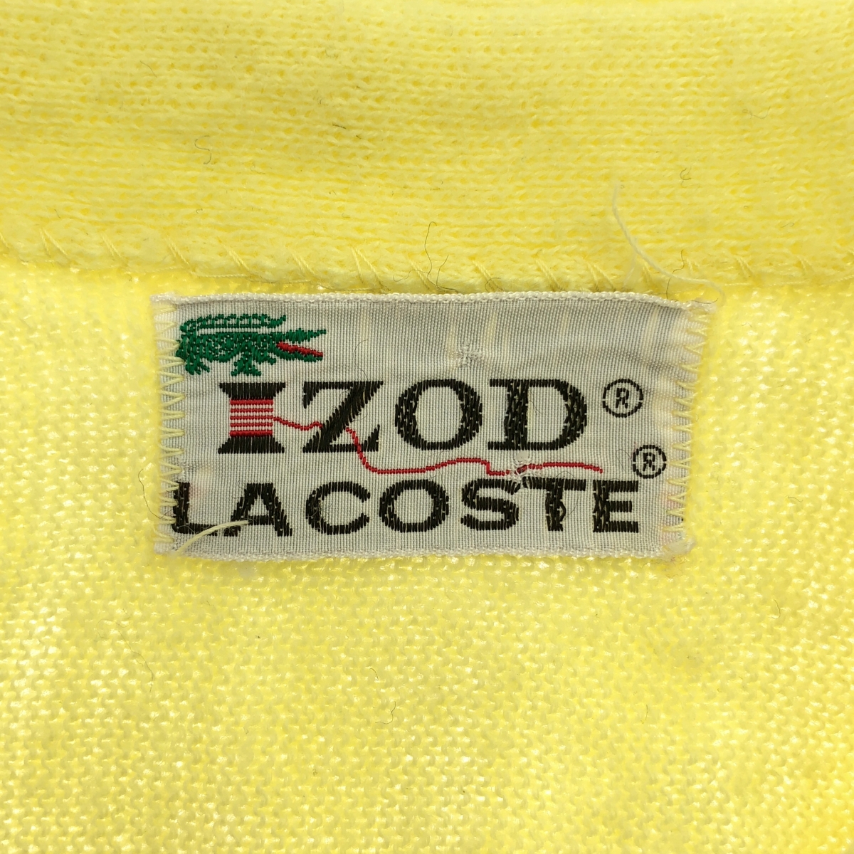 VINTAGE / ヴィンテージ古着 推定1970s〜 IZOD LACOSTE ワッペン ニット カーディガン