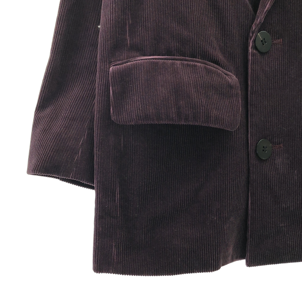 OVERCOAT / オーバーコート Corduroy Double Breasted Jacket WINE コーデュロイ ジャケット / ユニセックス