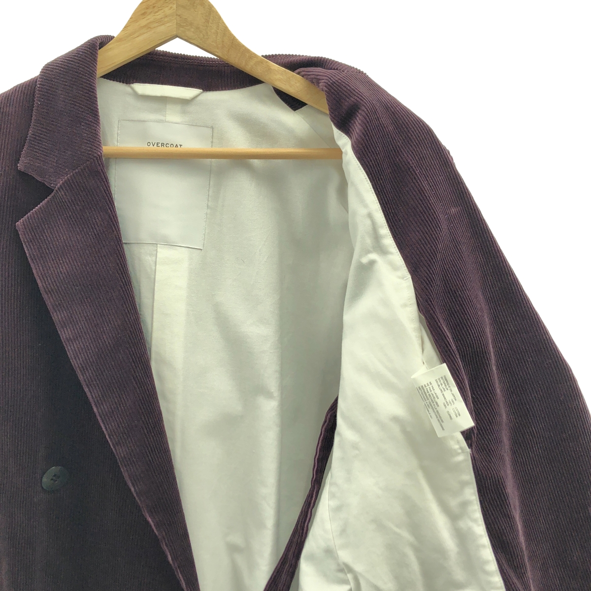 OVERCOAT / オーバーコート Corduroy Double Breasted Jacket WINE コーデュロイ ジャケット / ユニセックス