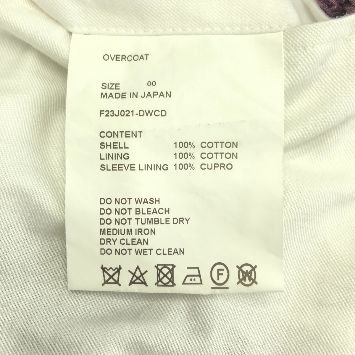 OVERCOAT / オーバーコート Corduroy Double Breasted Jacket WINE コーデュロイ ジャケット / ユニセックス