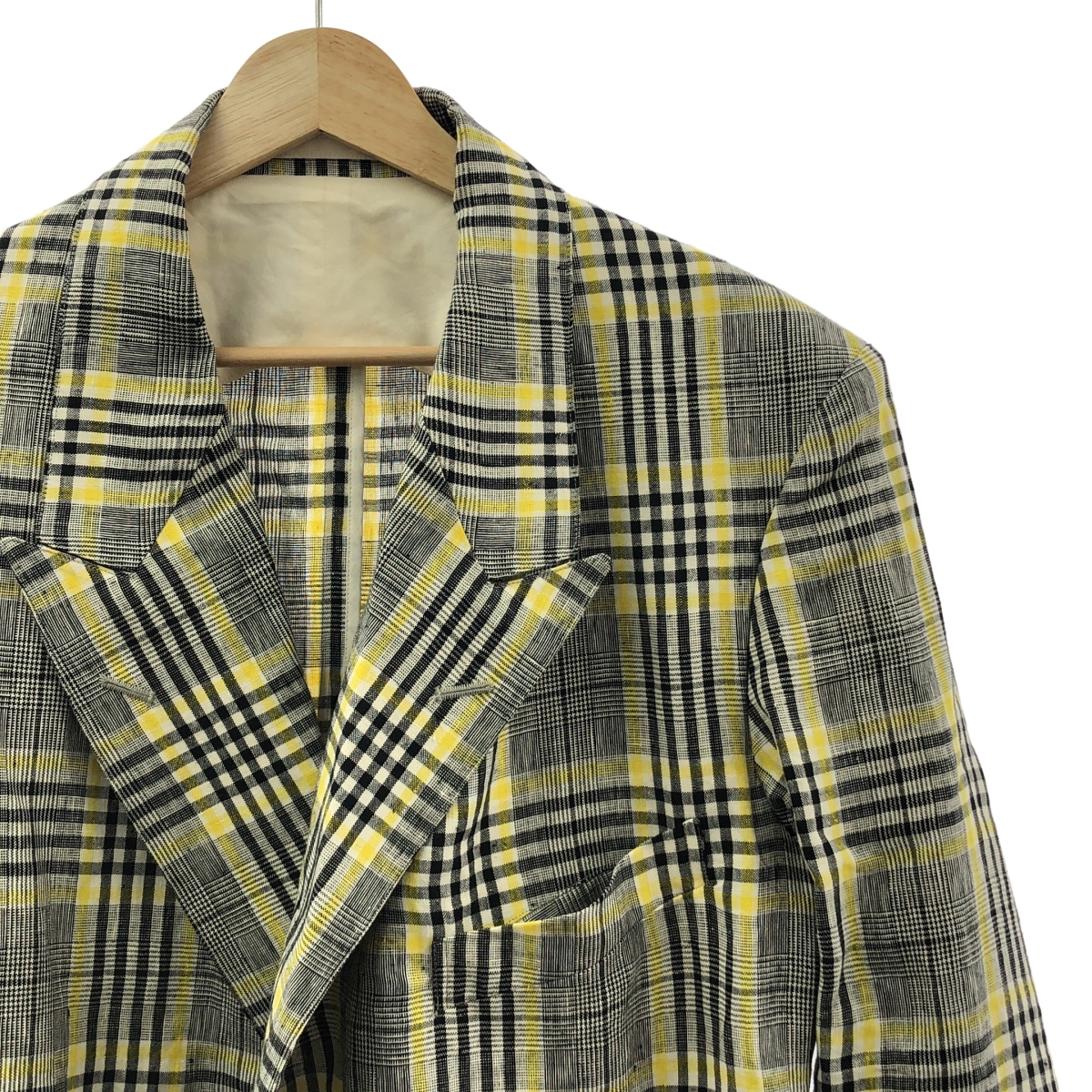 JUN MIKAMI / ジュンミカミ リネン チェック柄 テーラードジャケット