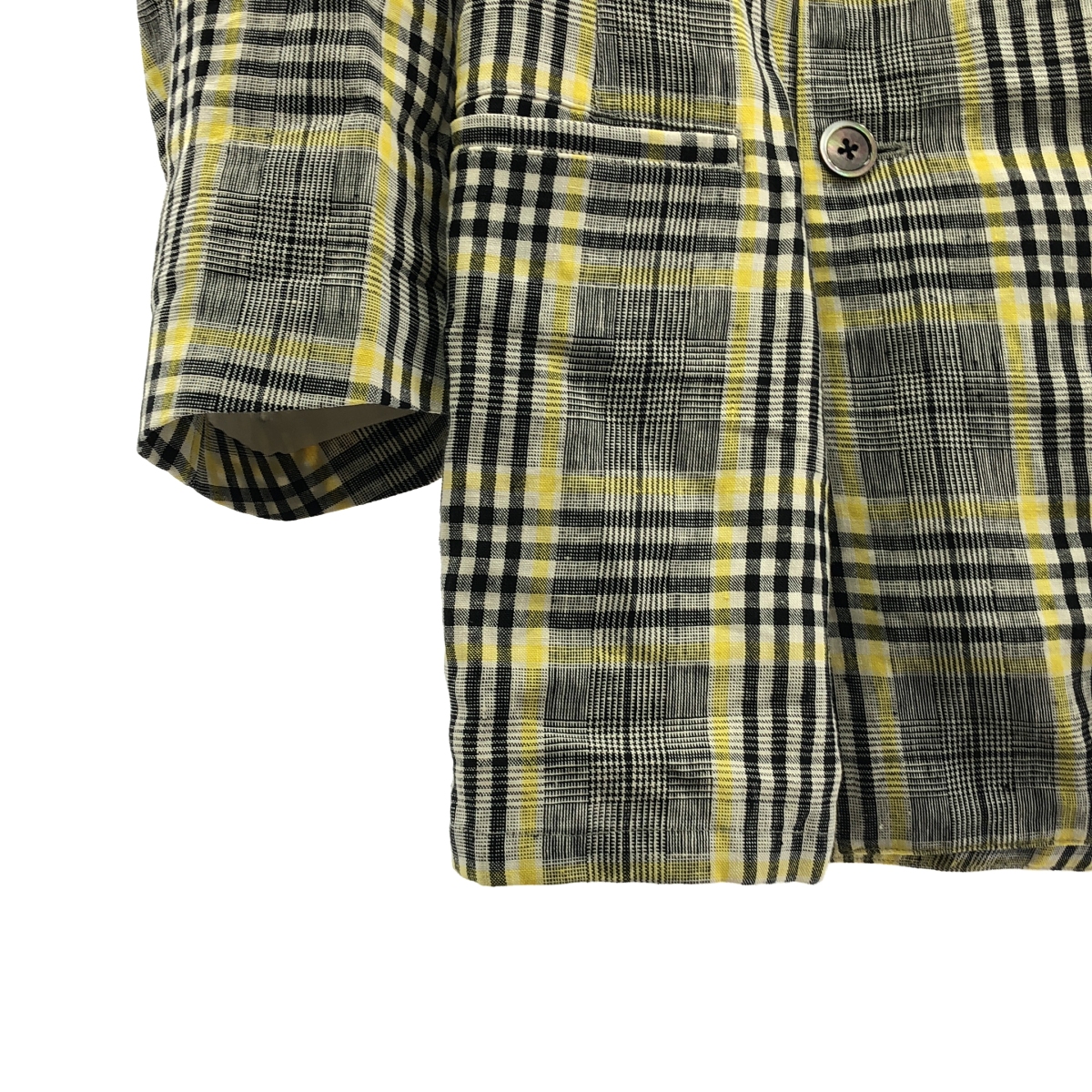 JUN MIKAMI / ジュンミカミ リネン チェック柄 テーラードジャケット