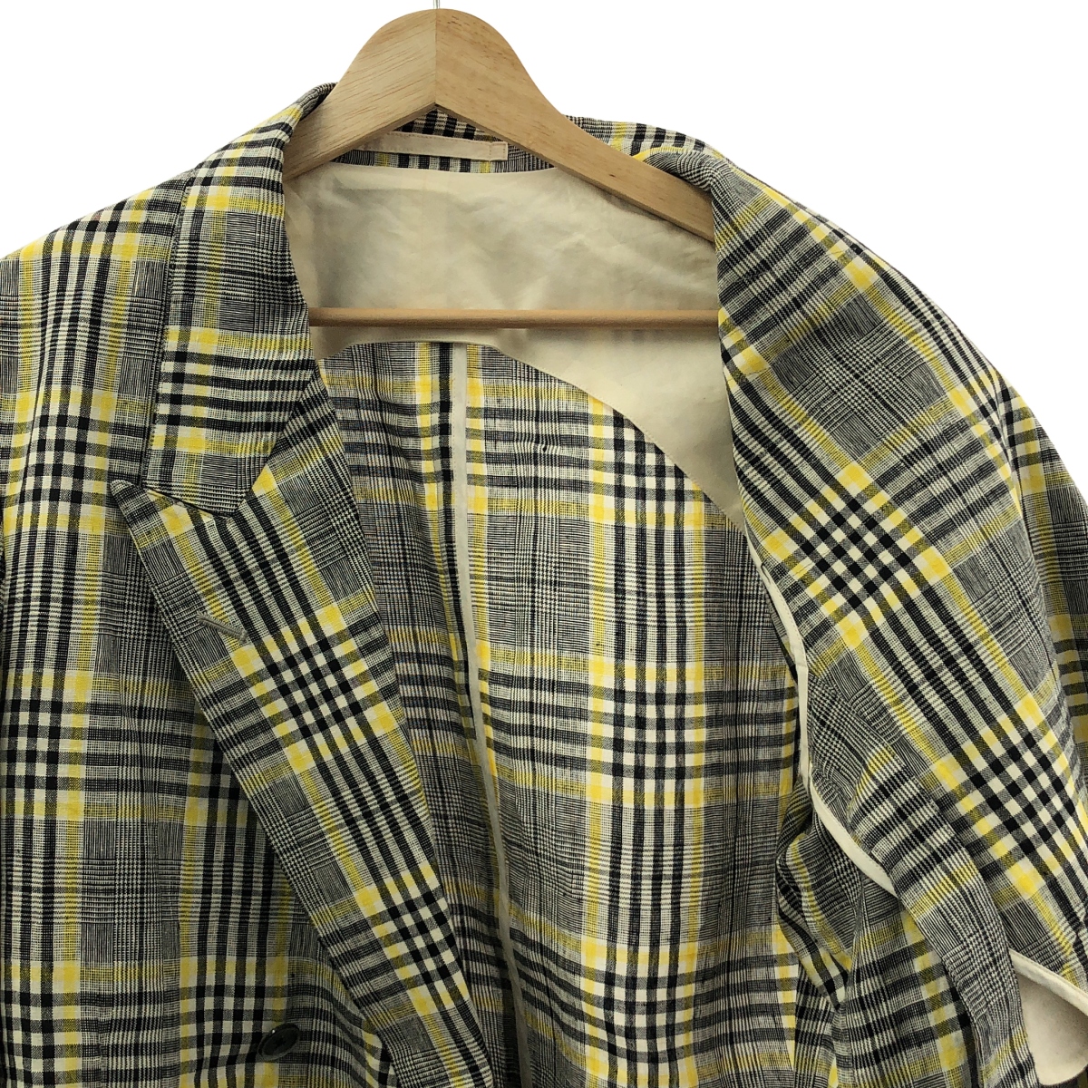 JUN MIKAMI / ジュンミカミ リネン チェック柄 テーラードジャケット