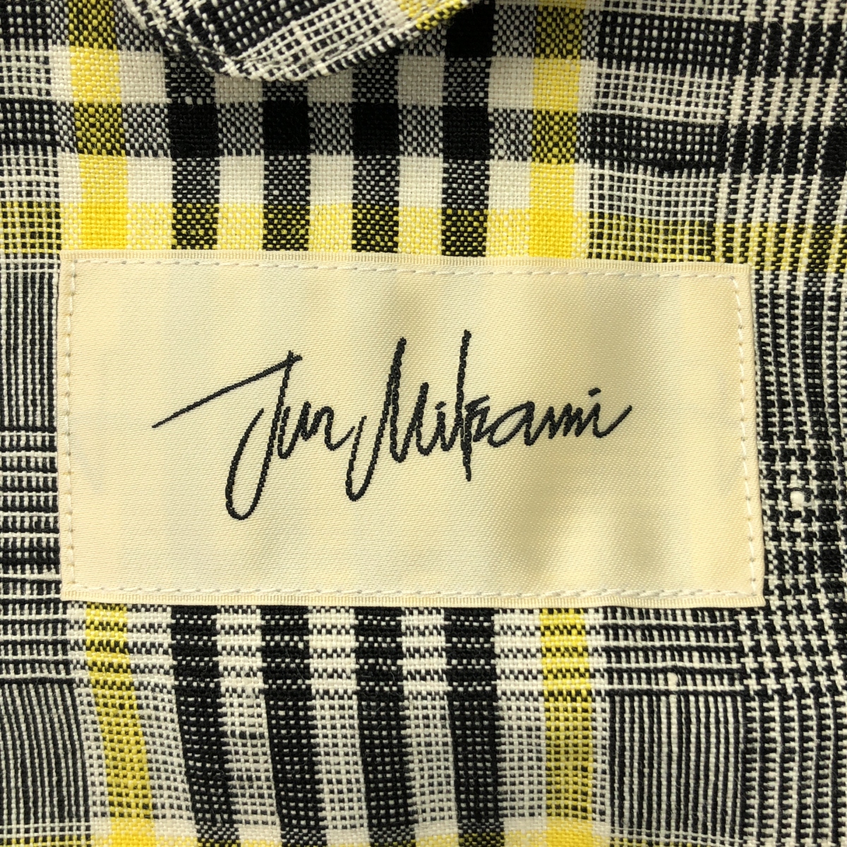 JUN MIKAMI / ジュンミカミ リネン チェック柄 テーラードジャケット