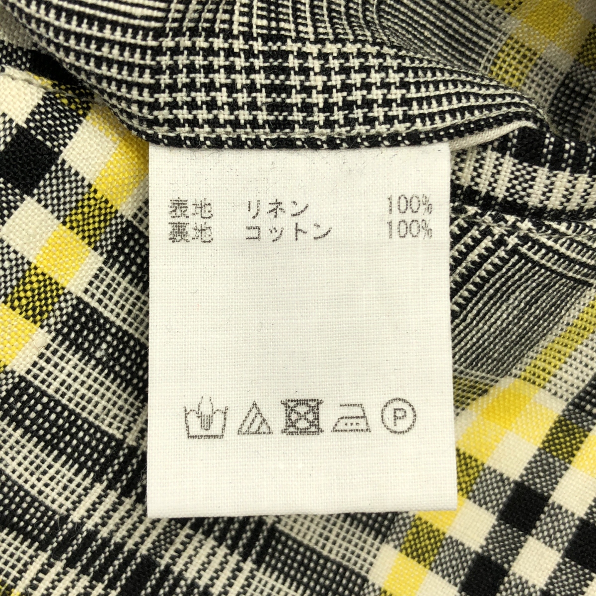 JUN MIKAMI / ジュンミカミ リネン チェック柄 テーラードジャケット