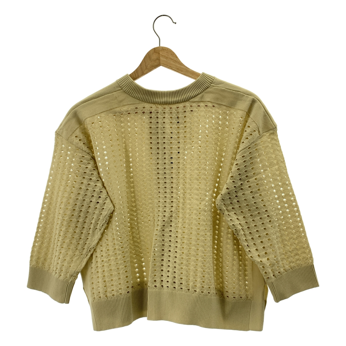 その他 メッシュ ロゴテープ クルーネック ニットカーディガン