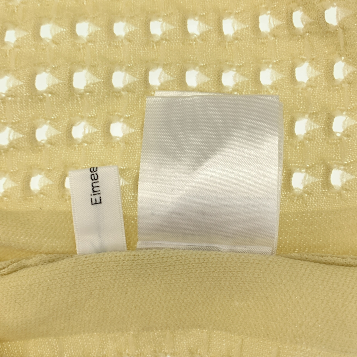 その他 メッシュ ロゴテープ クルーネック ニットカーディガン