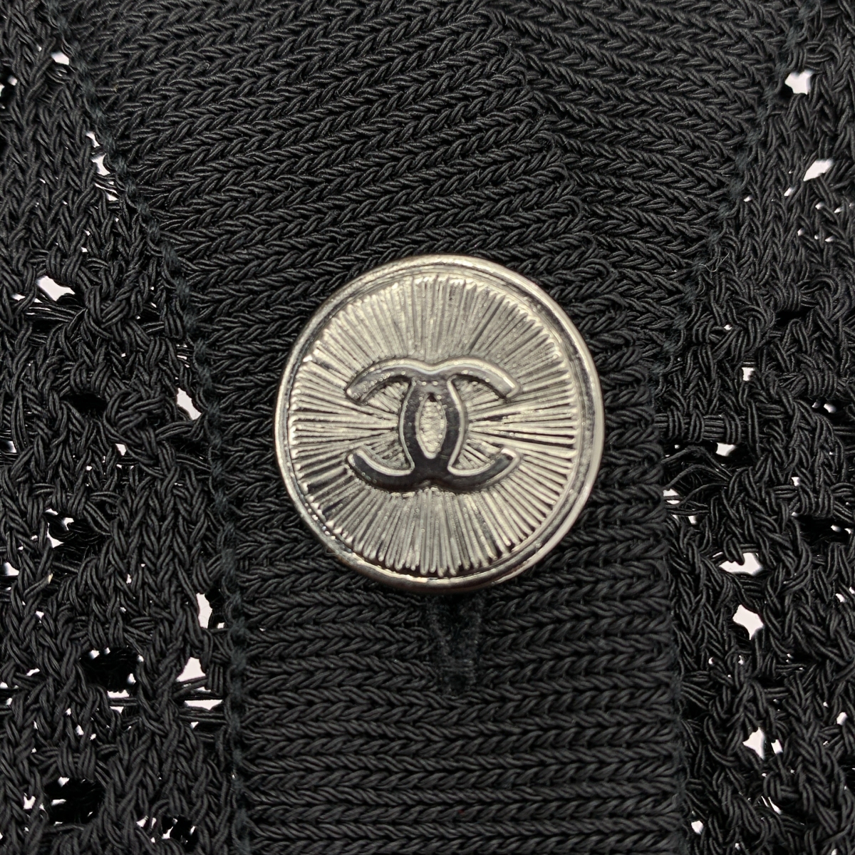 CHANEL / シャネル ココマーク メタルボタン ノーカラー ニット カーディガン ジャケット