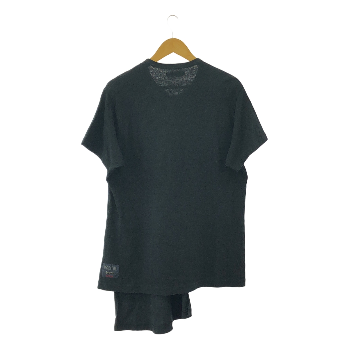REGULATION Yohji Yamamoto / レギュレーションヨウジヤマモト 再構築 変形 アシンメトリー ロングカットソー Tシャツ