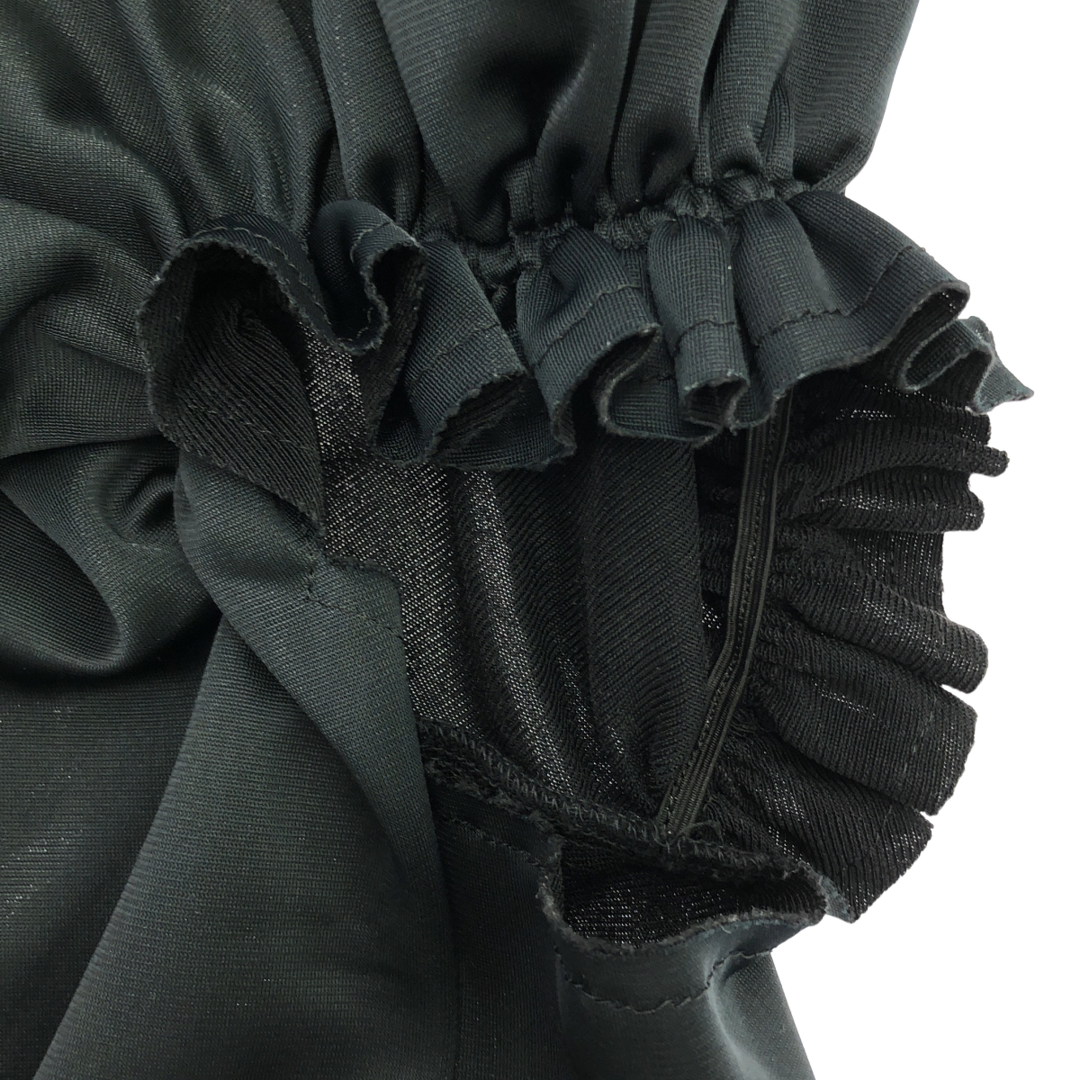 COMME des GARCONS / コムデギャルソン フリル パフスリーブ ジャージー ドレス ロングワンピース