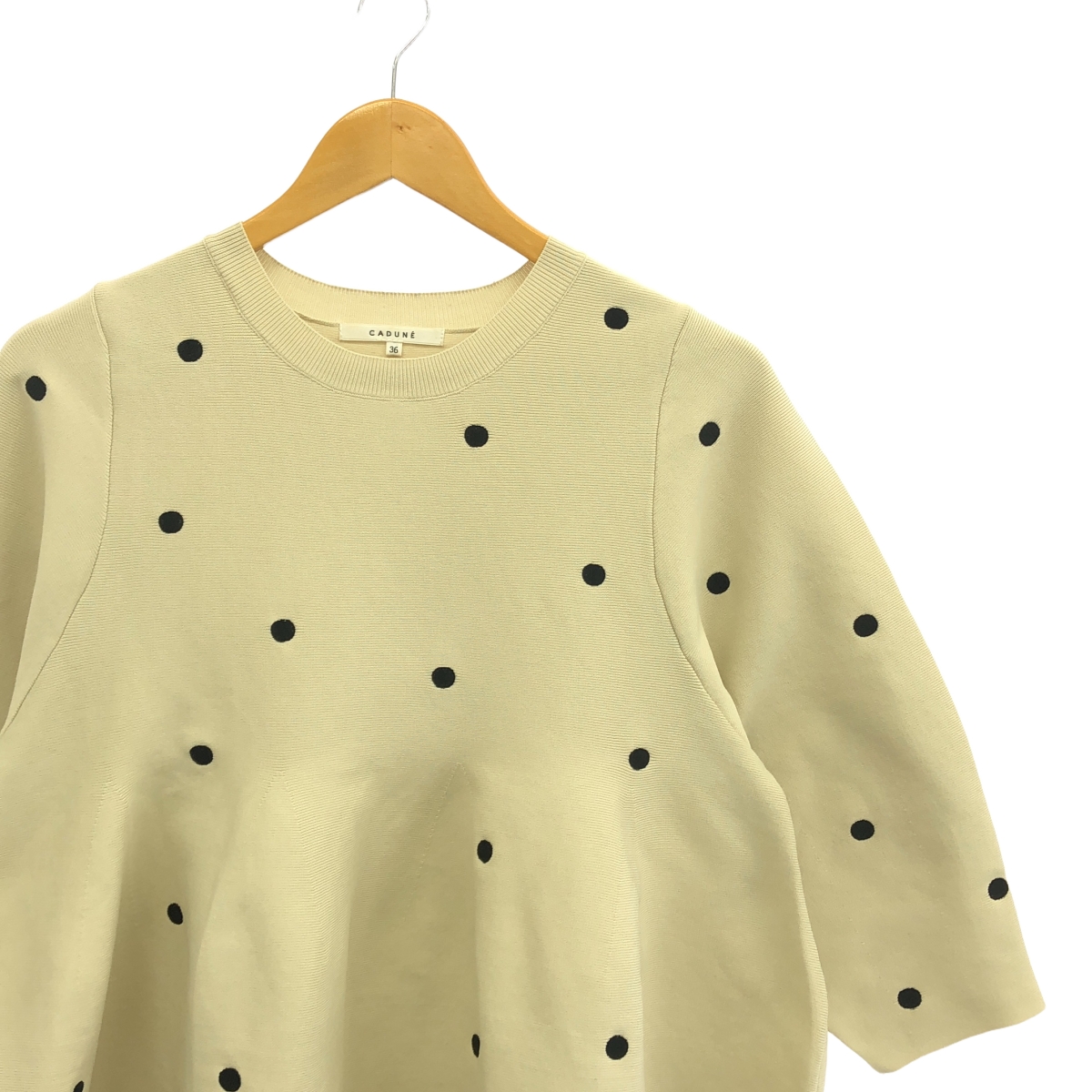 CADUNE / カデュネ ドット ペプラム チュニック トップス