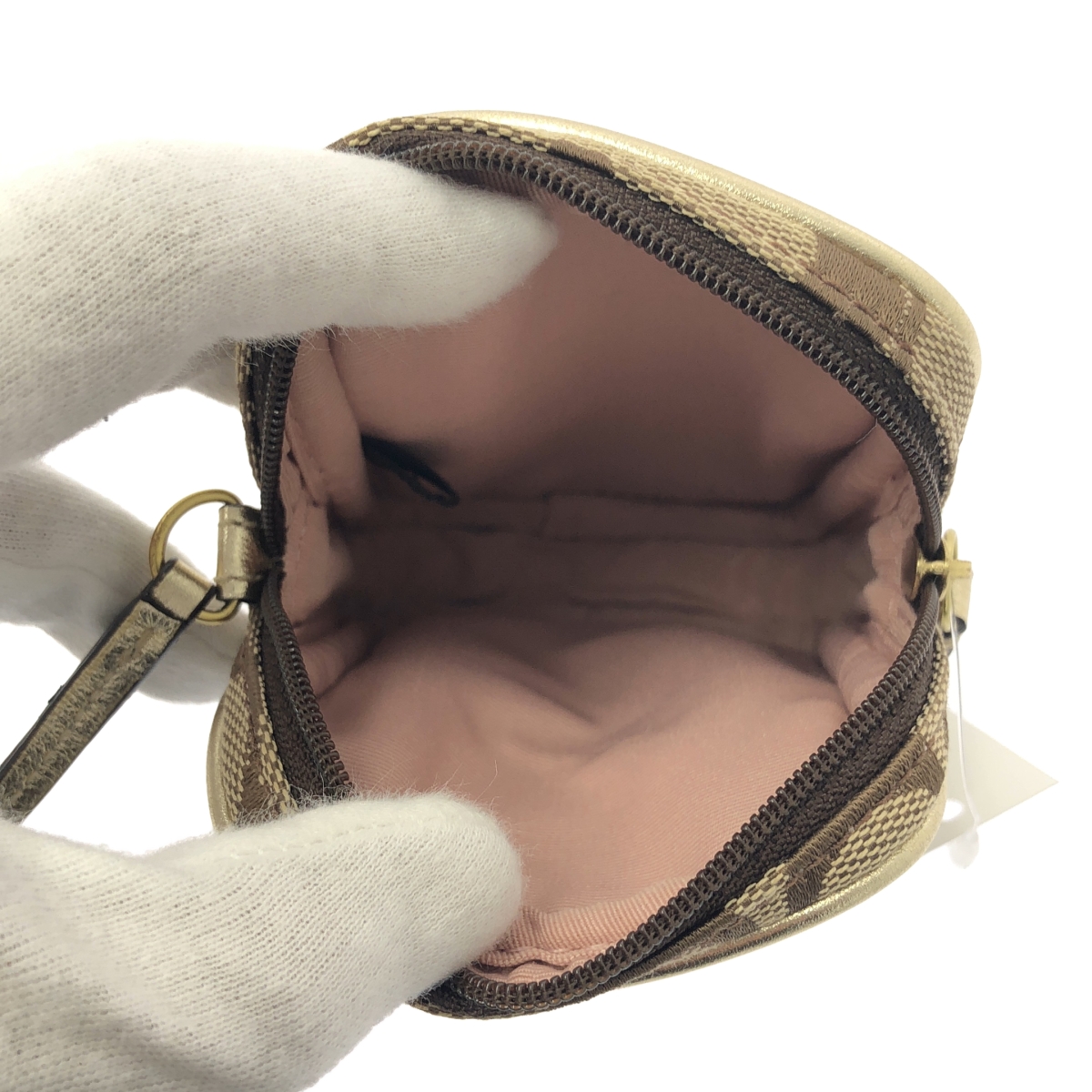COACH / コーチ シグネチャー ロゴ フラワー装飾 ポーチ バッグ