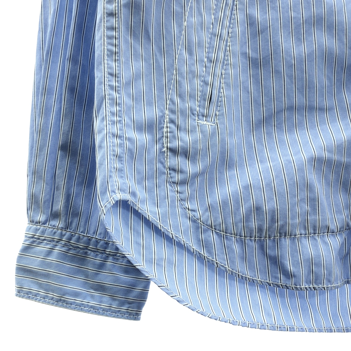 COMME des GARCONS HOMME / コムデギャルソンオム コットン ストライプ ジップポケット シャツ