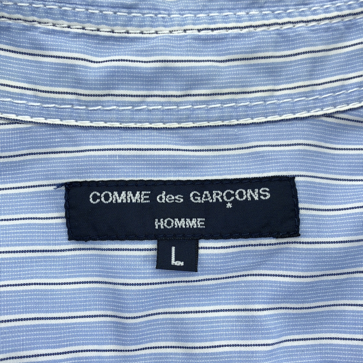 COMME des GARCONS HOMME / コムデギャルソンオム コットン ストライプ ジップポケット シャツ