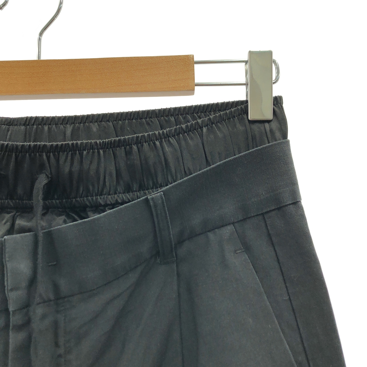 Curensology / カレンソロジー コットン リネン ダブル ウエストパンツ