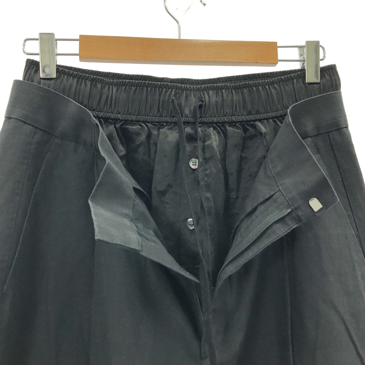 Curensology / カレンソロジー コットン リネン ダブル ウエストパンツ