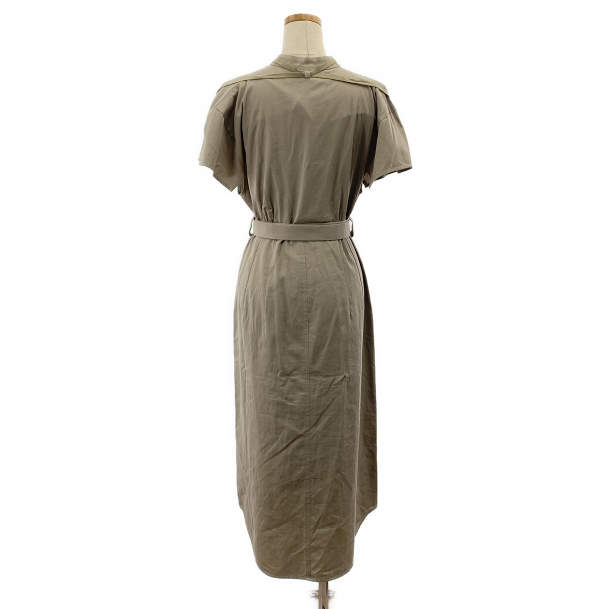 PHOTOCOPIEU / フォトコピュー AMBRE スタンドカラー コットン ベルテッド ワンピース