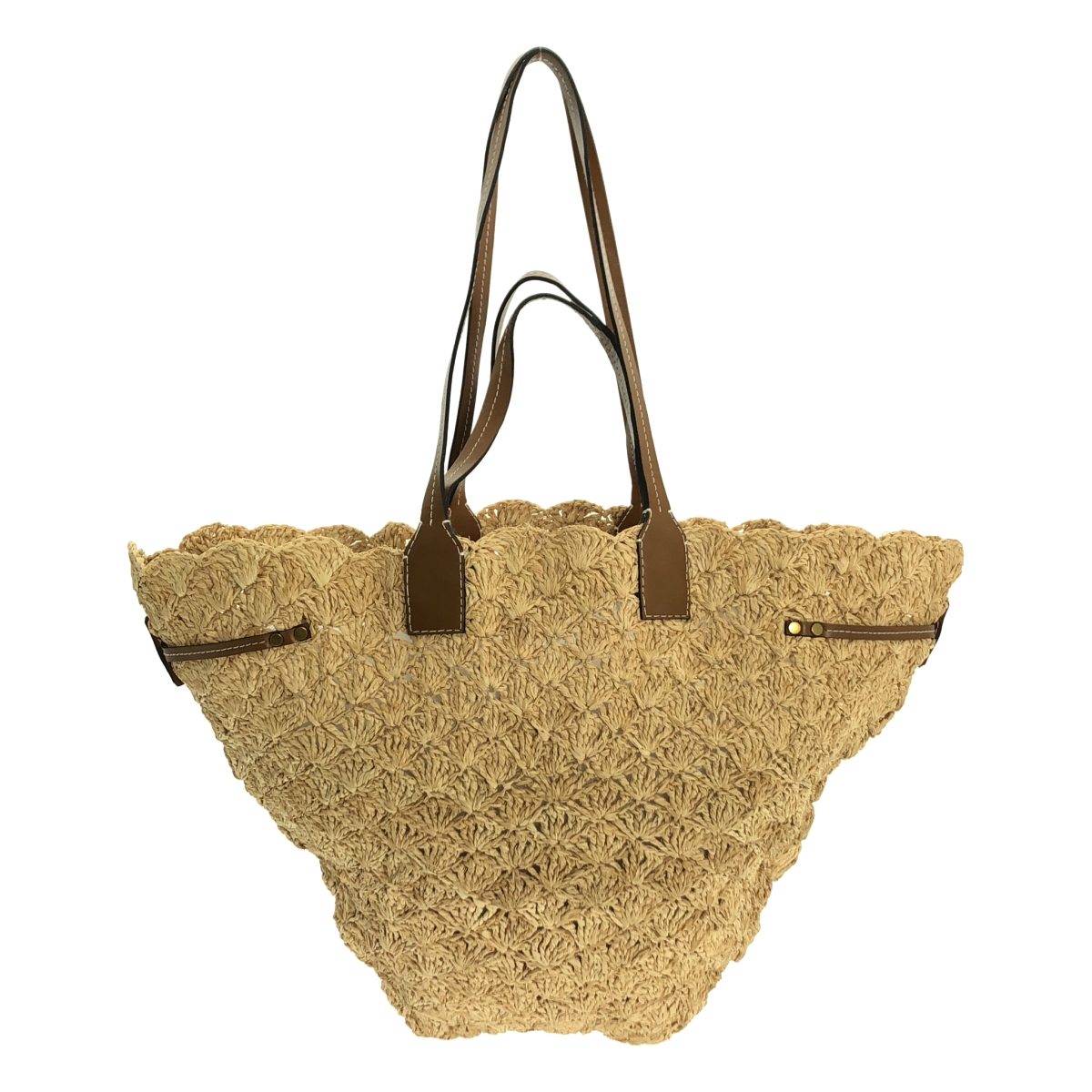 ISABEL MARANT / イザベルマラン レザーハンドル ラフィア カゴバッグ