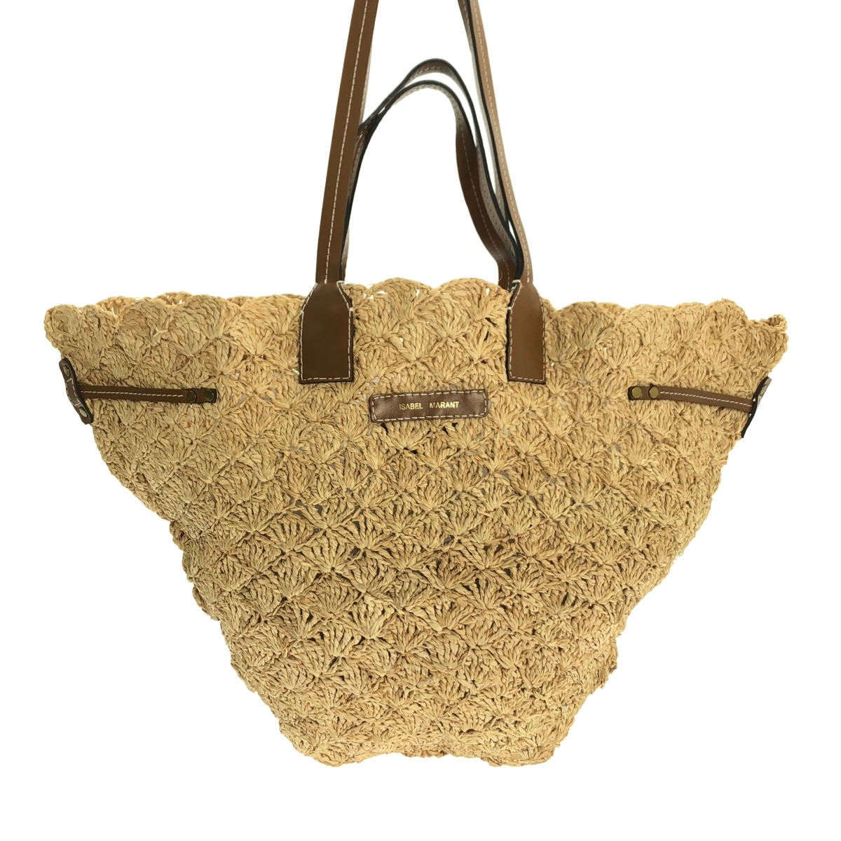 ISABEL MARANT / イザベルマラン レザーハンドル ラフィア カゴバッグ