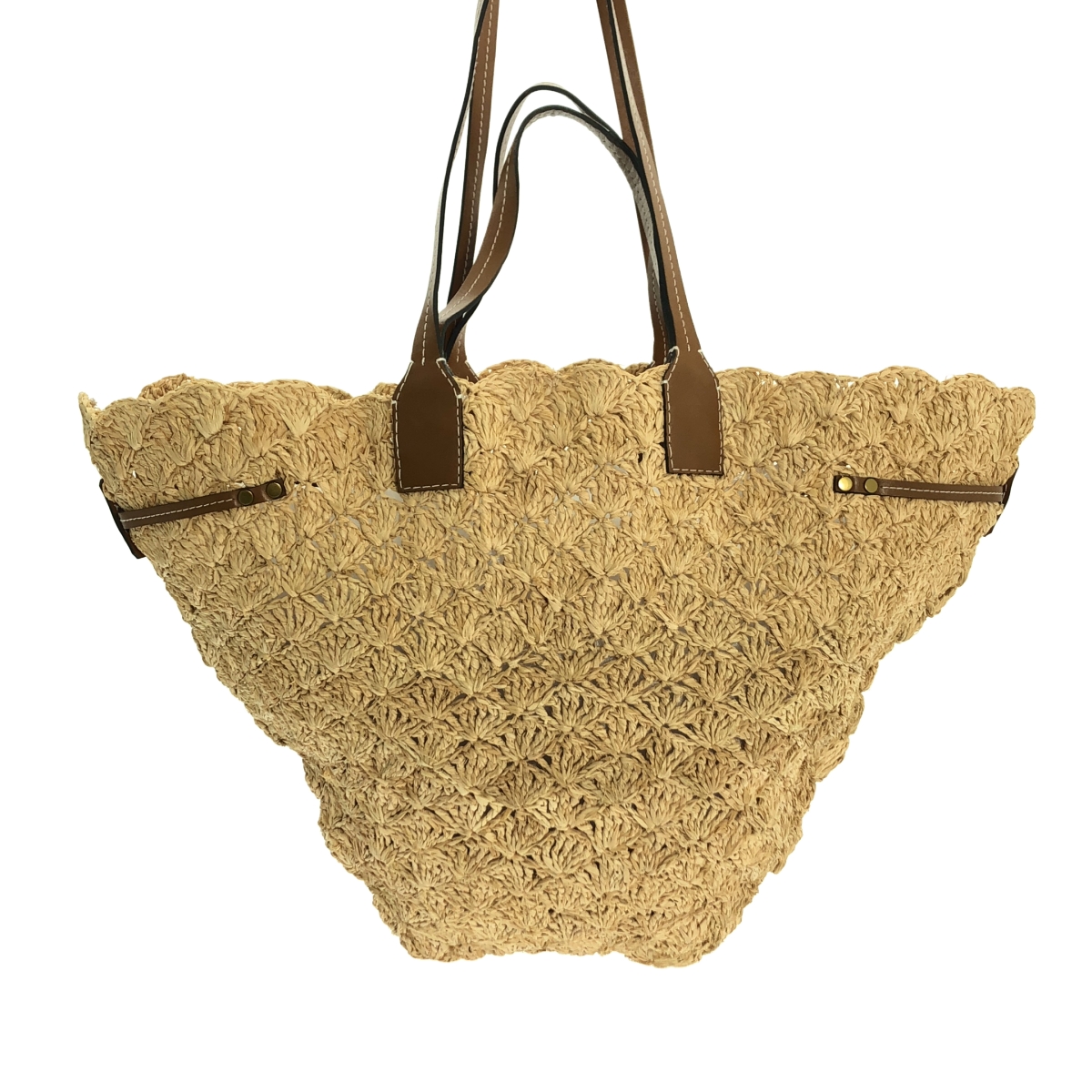 ISABEL MARANT / イザベルマラン レザーハンドル ラフィア カゴバッグ