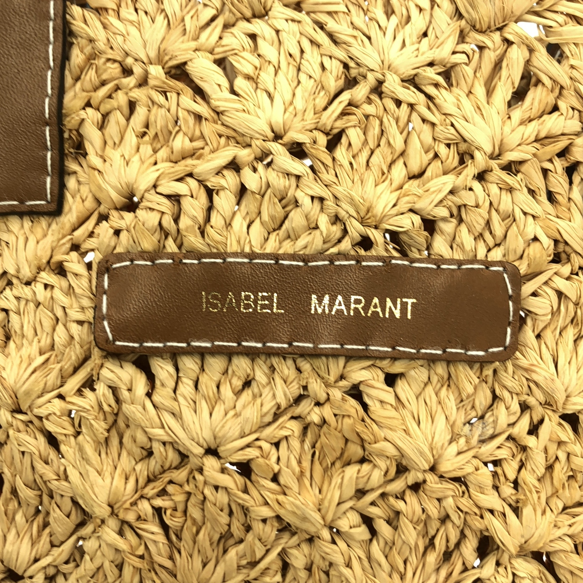 ISABEL MARANT / イザベルマラン レザーハンドル ラフィア カゴバッグ