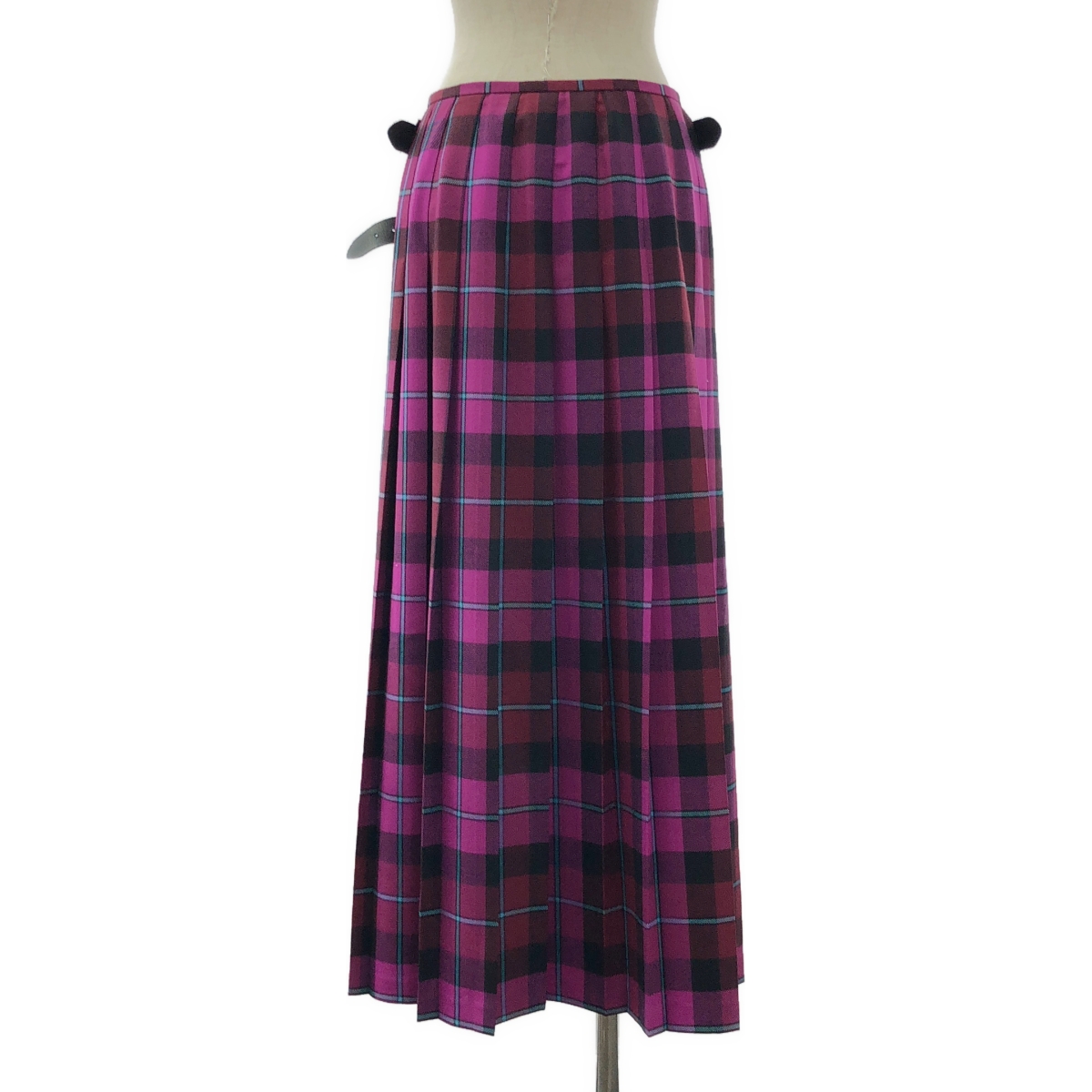 O'NEIL OF DUBLIN / オニールオブダブリン ウール チェック ラップ プリーツスカート