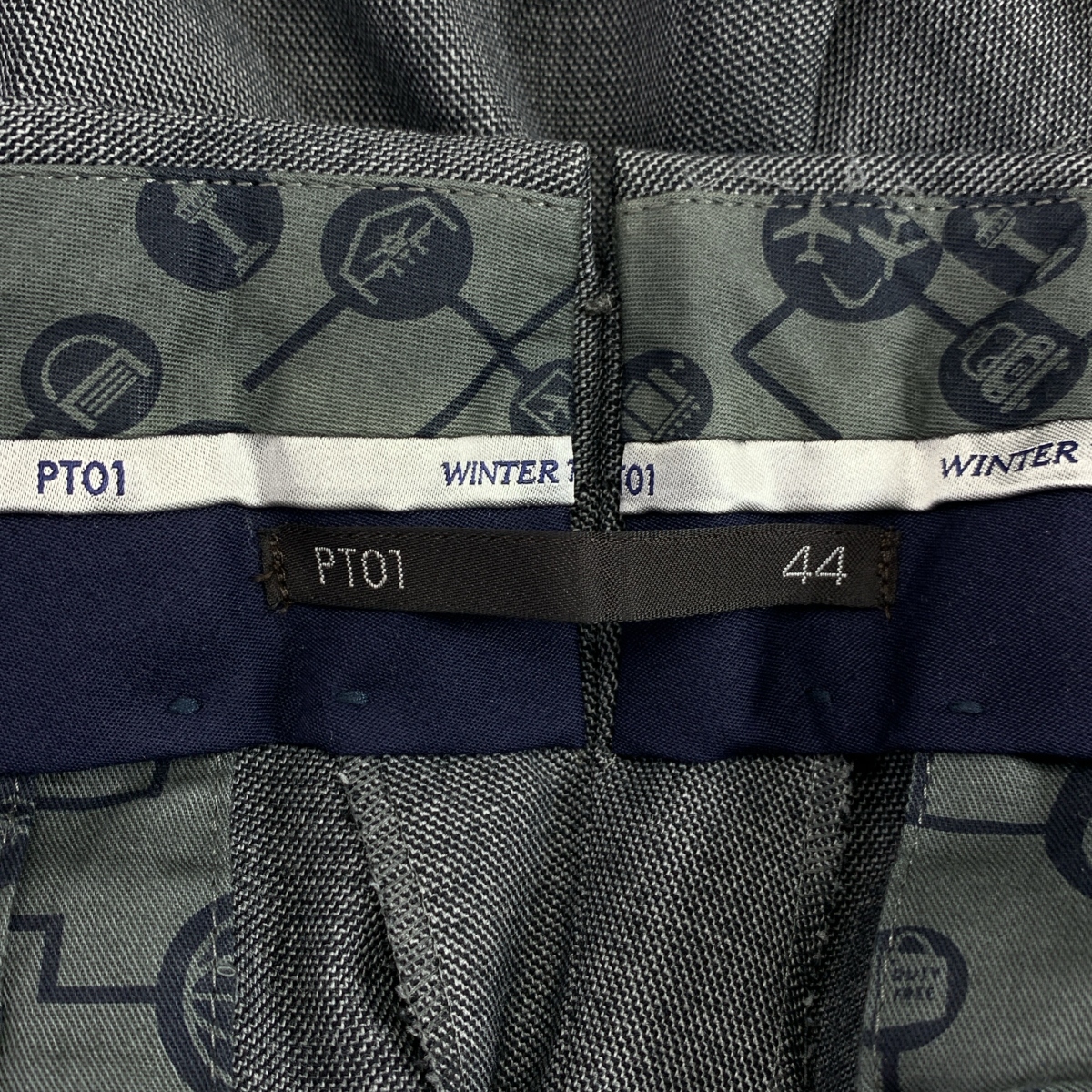 PT01 / ピーティーゼロウーノ WINTER TRAVELLER EVO FIT ウール混 ストレッチ スラックス パンツ