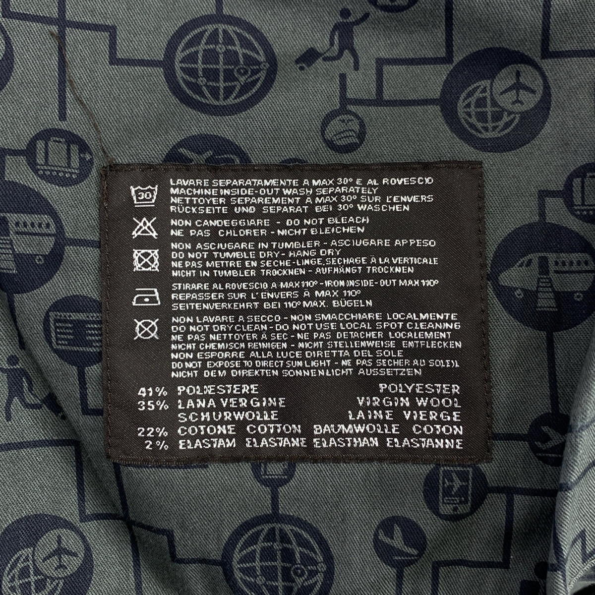 PT01 / ピーティーゼロウーノ WINTER TRAVELLER EVO FIT ウール混 ストレッチ スラックス パンツ