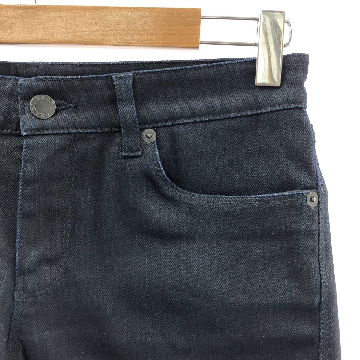 PRADA / プラダ リネン ベルテッド ショートパンツ