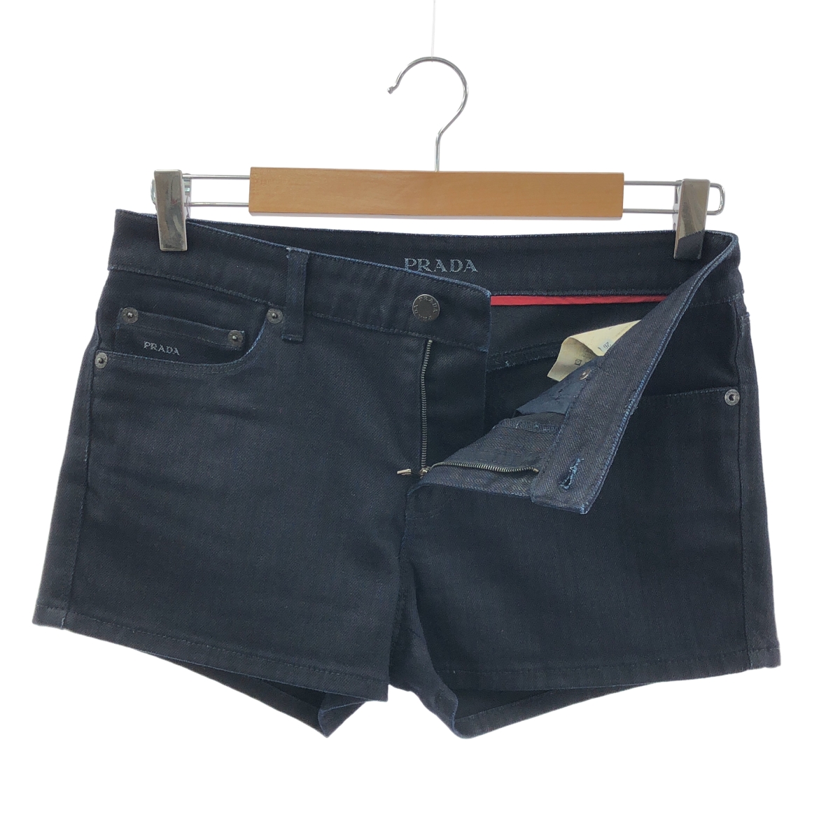 PRADA / プラダ リネン ベルテッド ショートパンツ