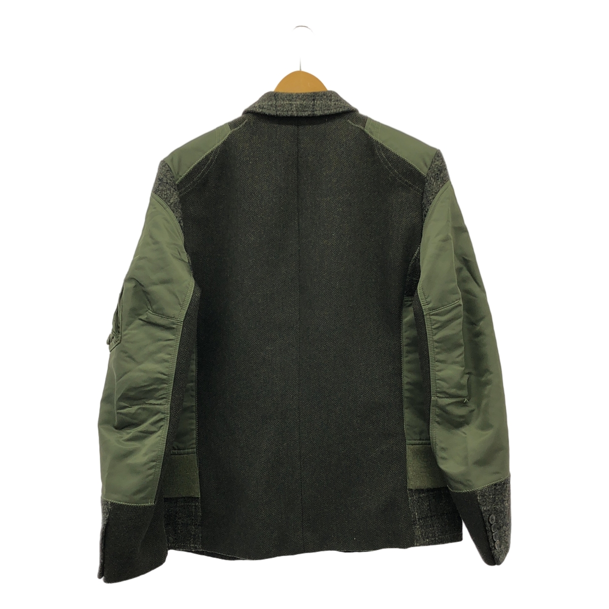 JUNYA WATANABE COMME des GARCONS MAN / ジュンヤワタナベコムデギャルソンマン L-2Bフライトジャケット ドッキング チェック ツイード テーラードジャケット