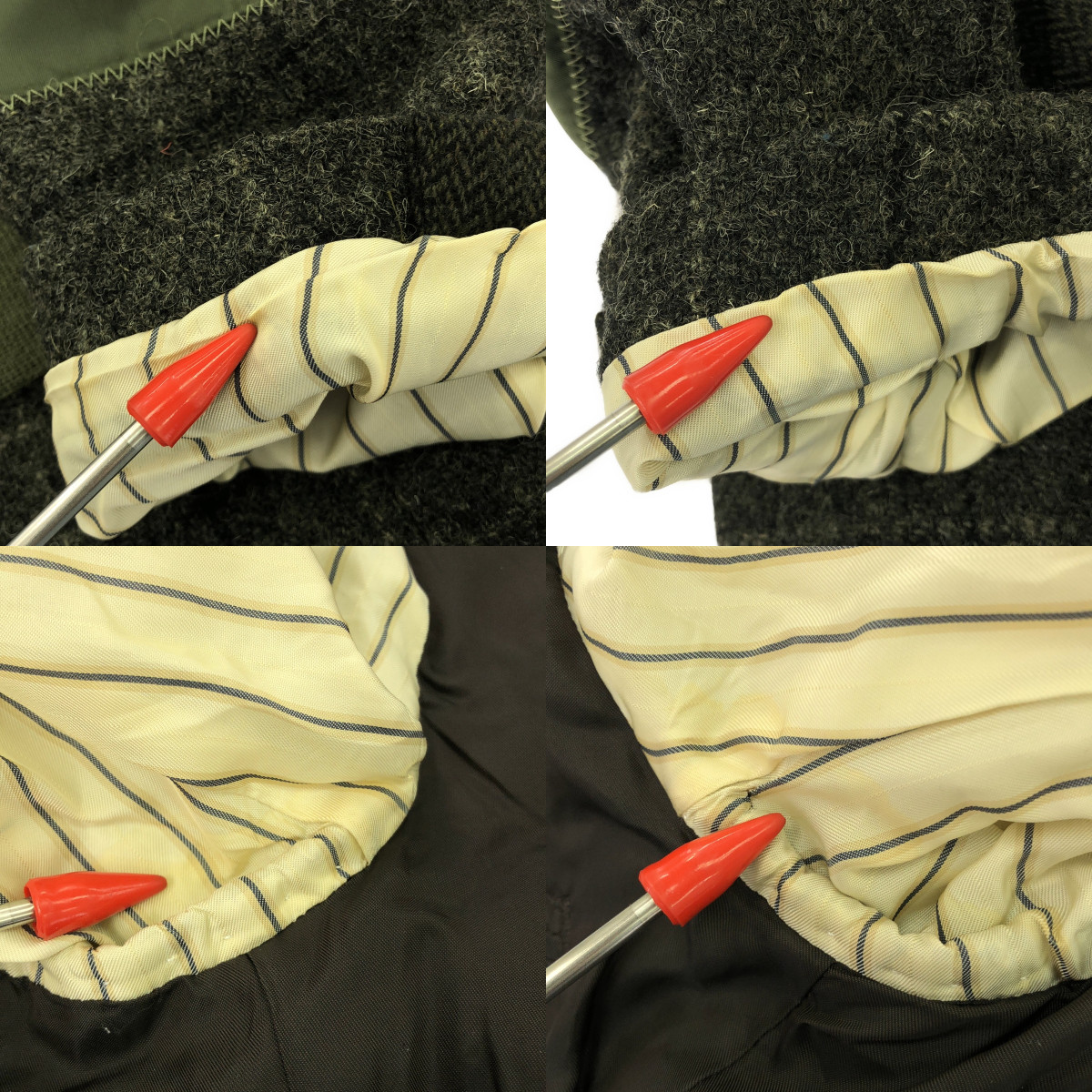 JUNYA WATANABE COMME des GARCONS MAN / ジュンヤワタナベコムデギャルソンマン L-2Bフライトジャケット ドッキング チェック ツイード テーラードジャケット